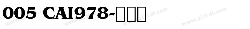 005 CAI978字体转换